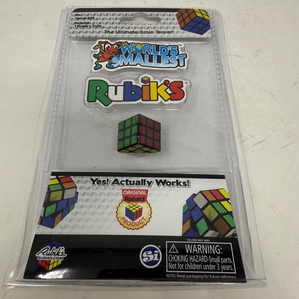Worlds Smallest Rubiks Cube Tiny 3x3 Functional Puzzle Toy Super Impulse 503